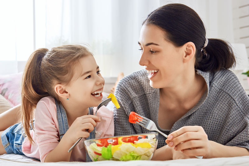 pediatric dental patient eating