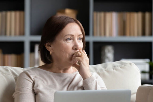questioning-dental-implant-patient-1 Dental Patient Wondering If She Should Get Dental Implants Or Dentures in Westminster, CO
