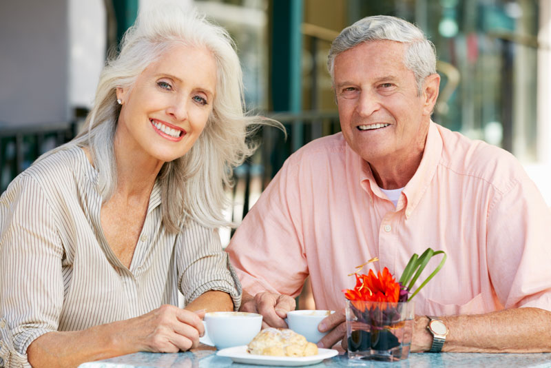 Dental Implant Patients Eating Together With Their False Teeth in Westminster, CO