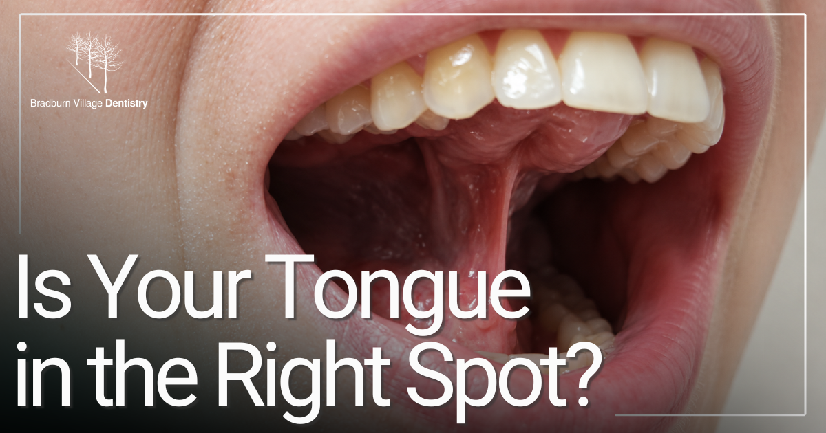 Is Your Tongue in the Right Spot? open mouth showing a tongue-tie